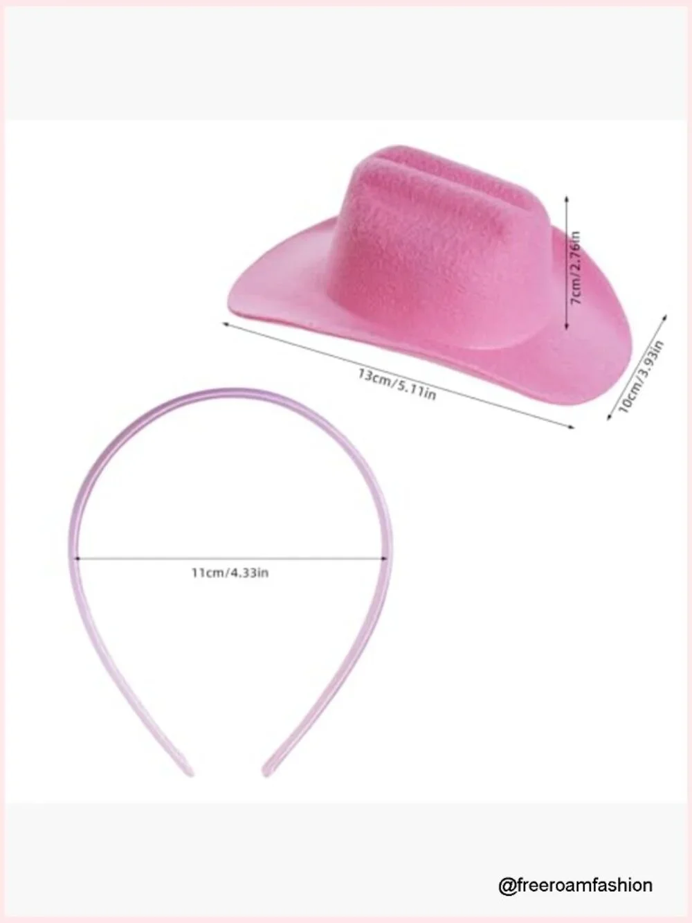 Set of 2 Cowboy Mini Hat Headbands for Party Costumes